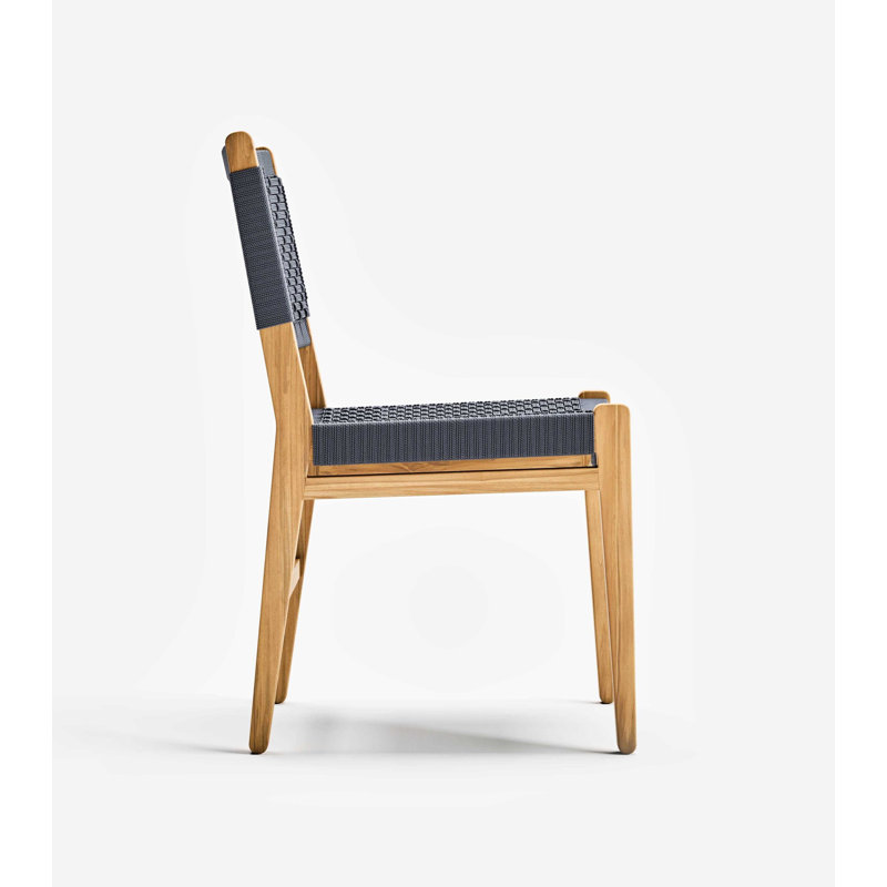 Chontales Dining Chair, Teak, Charcoal V Braided Cord