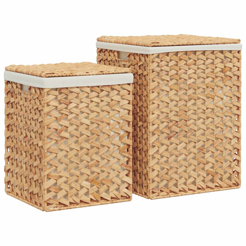 Beachcrest Home™ Laundry Baskets 2 Pcs Water Hyacinth