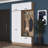 Modern Hall Stand with Numerous Shelves, Walnut & White, 47.1 x 89.0 x 14.8 inches | 100% Melamine Coated E1 Quality Chipboard, Thickness: 0.7 inches | Additional Storage, Wall-Mountable, Stylish & Functional Design-1827621660