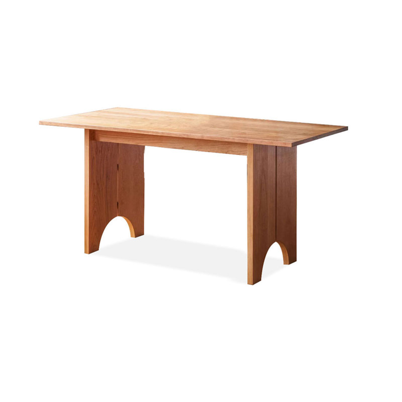 Cherry color Rectangular Solid Wood Desks, 29.53" H x 62.99" W x 29.53" D
