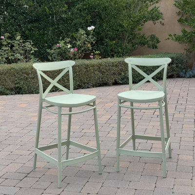 Outdoor Counter Height Bar Stool - MINT (Set of 2)