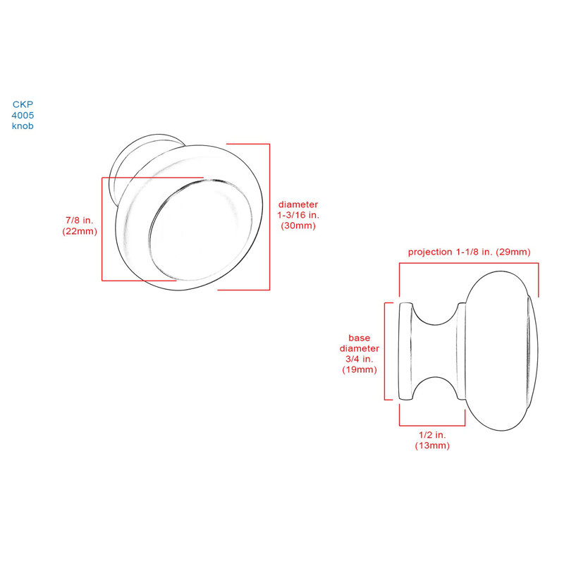 Origins 1 3/16 Round Knob