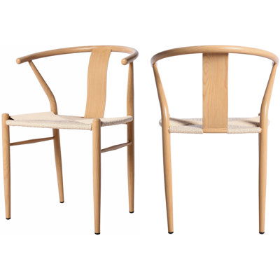 Beck Beige Hand Woven Rope Dining Chair, Set Of 2 by Corrigan Studio