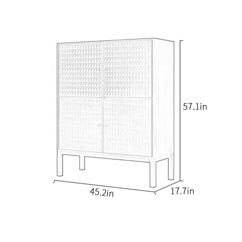 Nordic style retro light luxury sideboard
