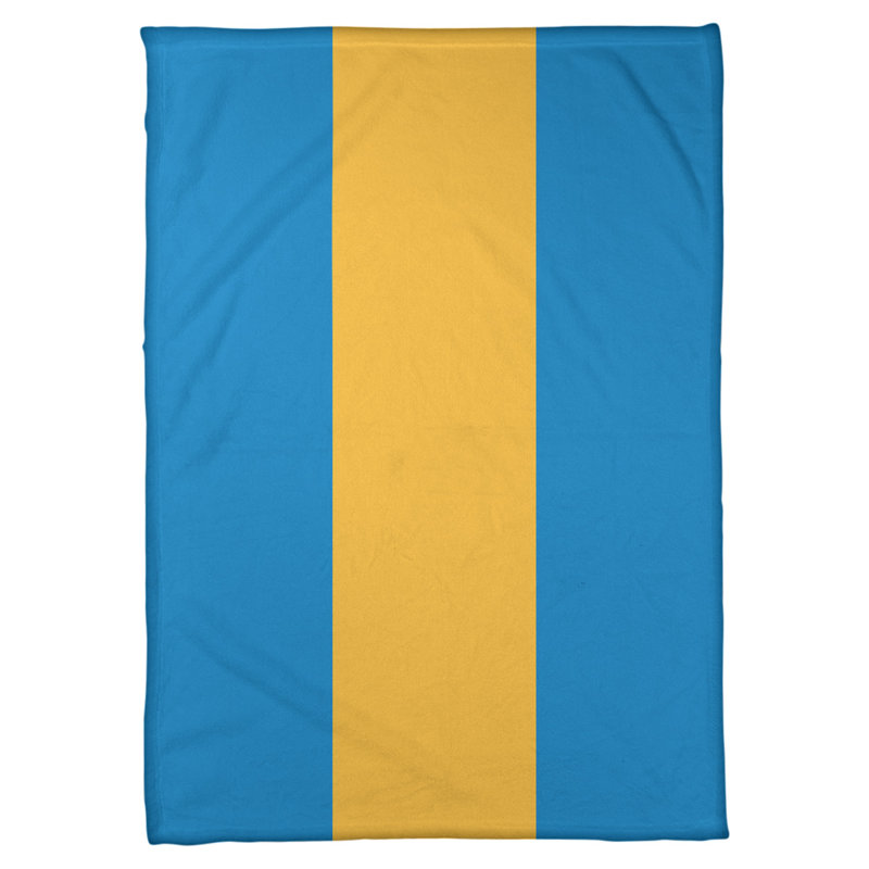Oklahoma Quilted Throw Blanket, 50" W x 60" L, Basketball Blue/Yellow/Basketball Blue