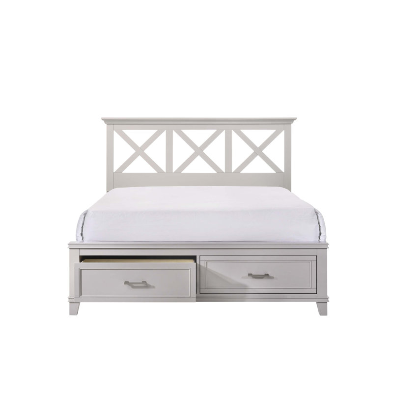 Queen X Storage Bed, Gray