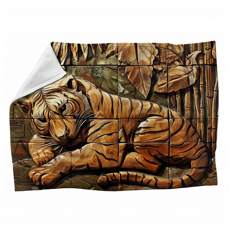 Jeté en peluche floral tendance, L 60 po x L 80 po