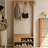 Burlywood Solid Wood Bench