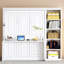 Lit double blanc avec bureau et rangement pour les livres, bois de pin massif, cartes à jouer