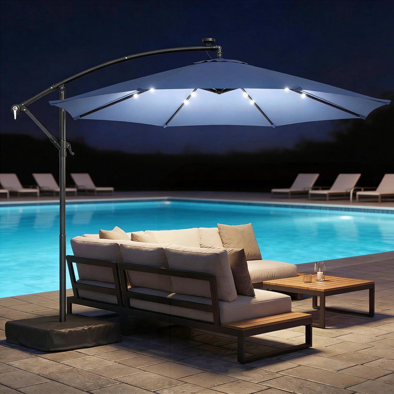 Parasol d'extérieur élégant, Bleu très foncé