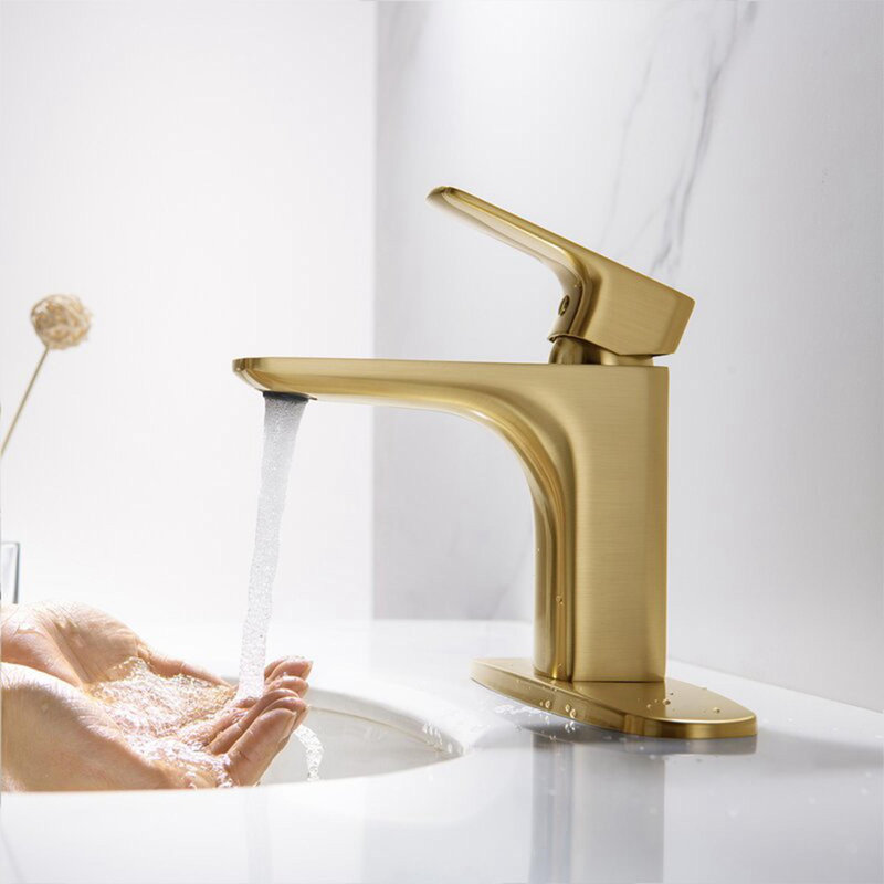 Robinet de salle de bain vasque, Or brossé