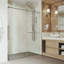 Porte de douche coulissante sans cadre avec verre transparent 3/8 po l 60-61 "x H 74" Ferrara