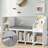 Aleedis 31.5'' H X 54.5'' W Bookcase with Upholstered Seat-102067439