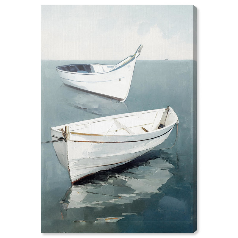 «Boat Day» - peinture sur toile tendue, H 36 po x l 24 po x P 0,8 po