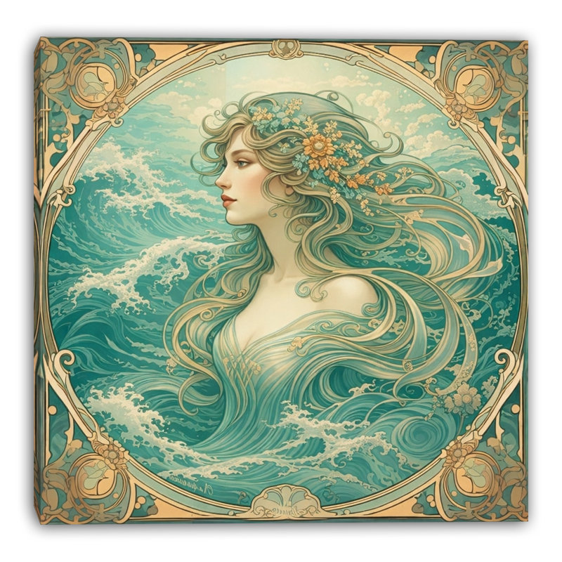 Art mural sur toile tendue Gentle Coast, L 40 po x H 40 po x P 1,5 po