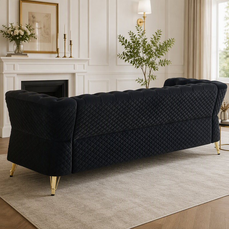 87.41 " Velvet Sofa