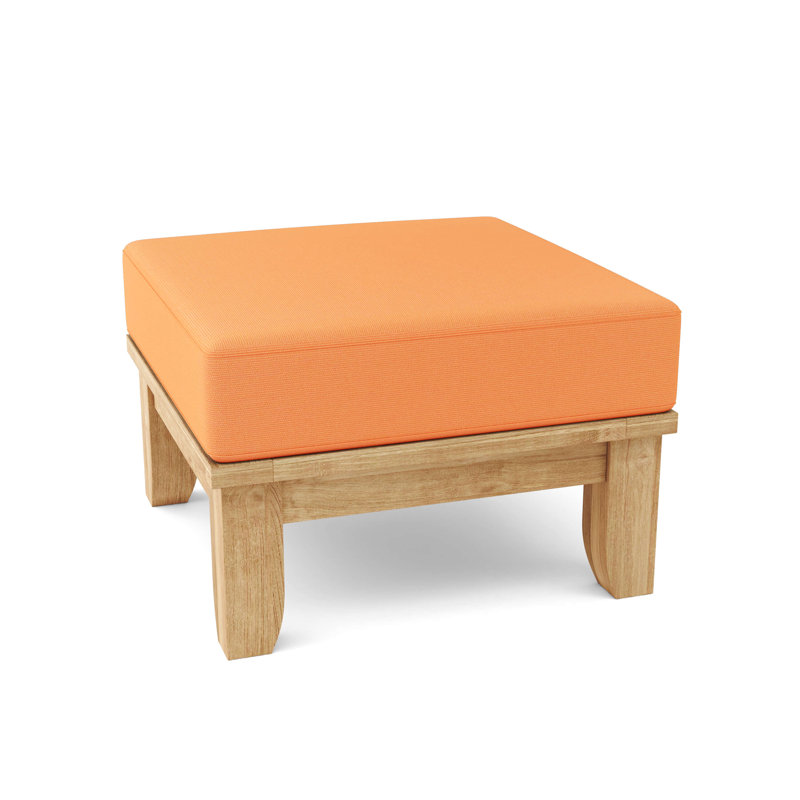 Luxe Outdoor Teak Ottoman