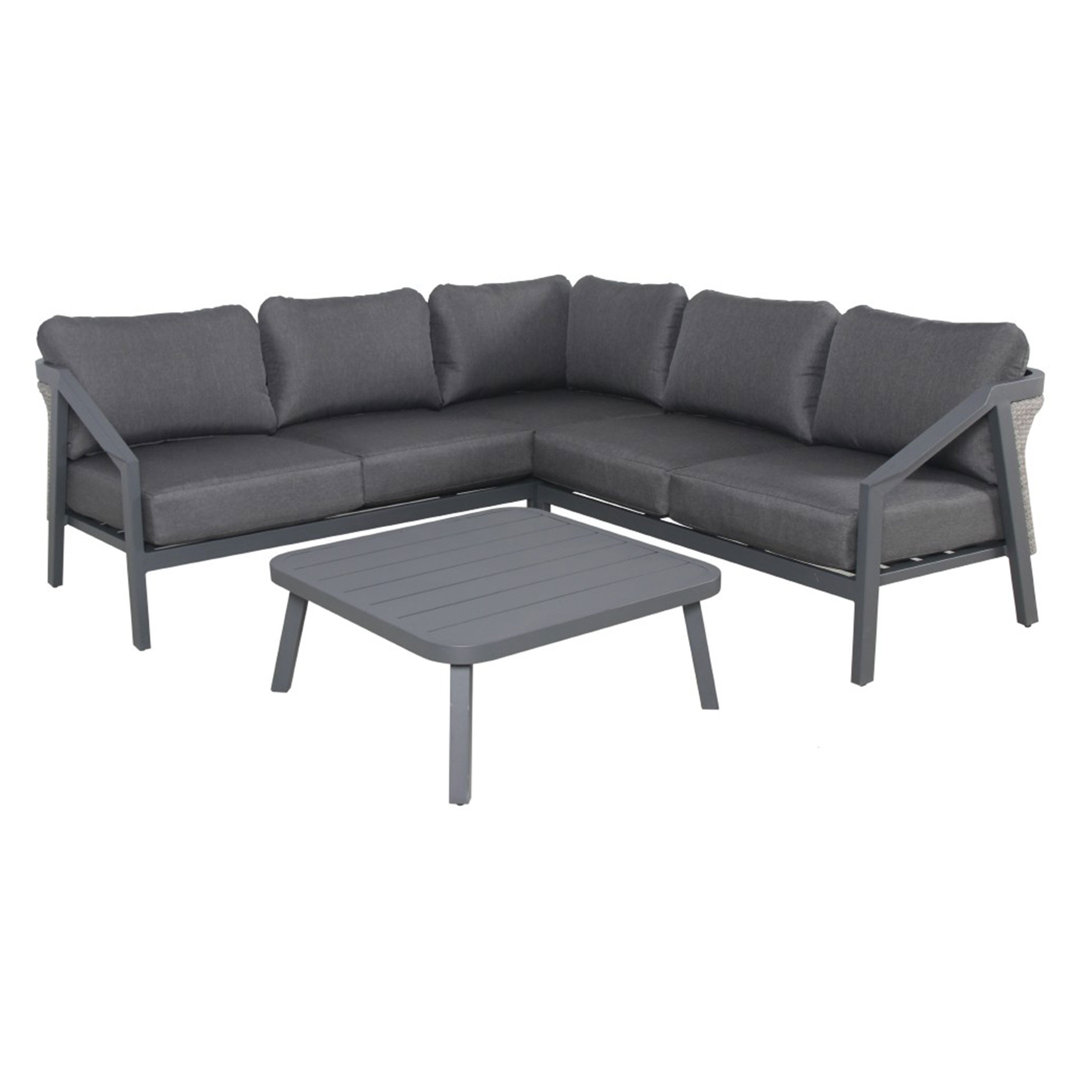 4-Sitzer Lounge-Set Amalda mit Polster