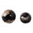Artistic Petrified Wooden Orbs for Home Décor Accent – Modern Decorative Object for Living Room, Kitchen, Coffee Table Decorations – Set of 2, 6", Black-400931865