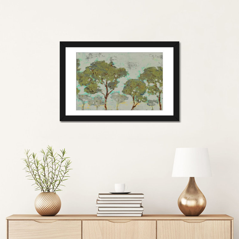 « tree tranquility », reproduction sur toile, Papier d'art encadré noir, Blanc, H 24 po x l 32 po x P 1 po