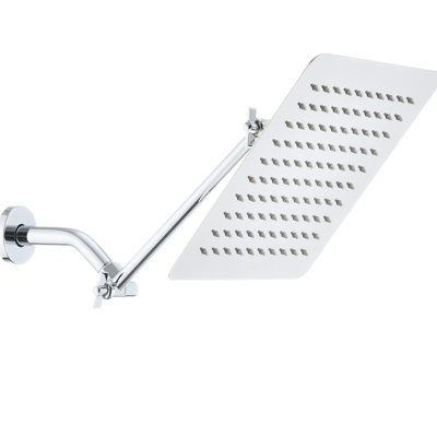 10" Stainless Steel Showerhead - Easy To Clean Finish Shower Head Steel, Self-Cleaning Feature