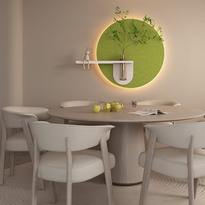 39.37"Green 3D Wall Decor with Remote-Controlled LED Lights