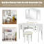 Ensemble de meuble-lavabo avec tabouret et miroir Mullenix-752699778