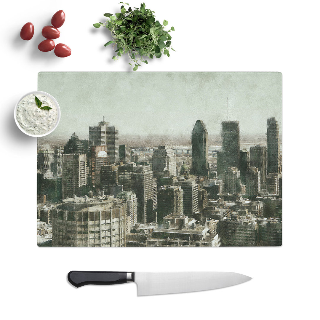 Montreal Skyline Vol.4 Painting Chopping Board