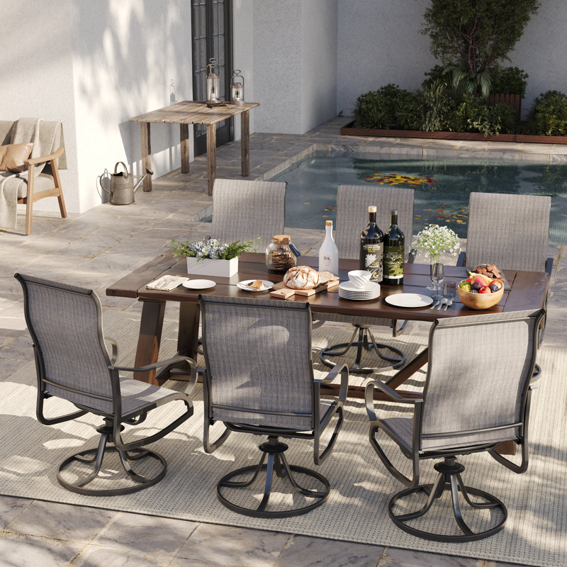 Fauteuil pour espace repas d'extérieur, Gris foncé
