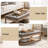 Clymer Farmhouse 47.5"W Tufted Solid Wood Rectangle Cocktail Ottoman with Storage Tray-1349276746