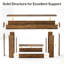 Console 63 po, table d'entrée à 2 niveaux Farmhouse avec base en forme de U, canapé long en bois étroit derrière le canapé pour le salon, le couloir, le vestibule, le rétro-122607432