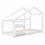 Lit simple en bois avec tablette