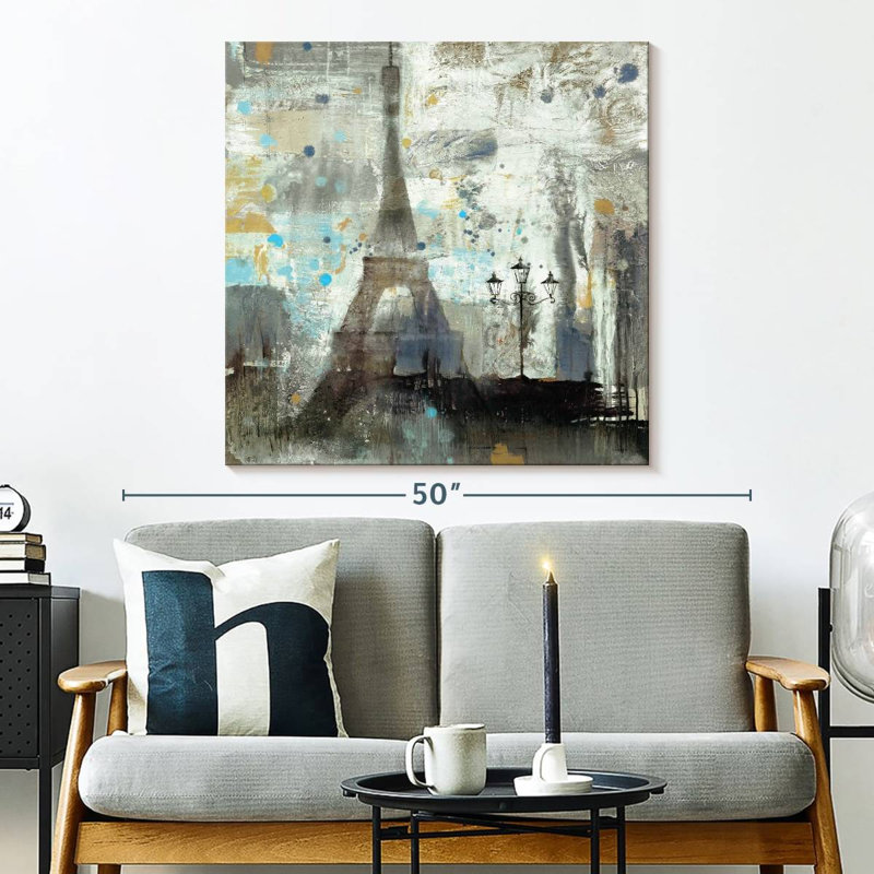 Nicci Eiffel Tower Neutral, 33" H x 33" W