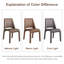 Chaise d'appoint rembourrée en cuir avec siège rembourré et siège en cuir entièrement assemblé-123277726-123277728-119461278