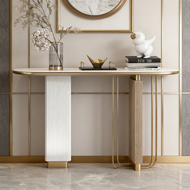 Console moderne et créative multifonctionnelle, 33.46" H x 62.99" W x 13.78" D