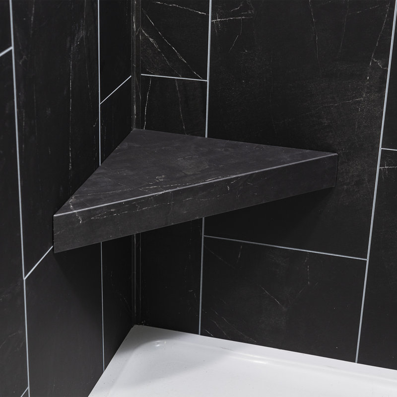 Banc de douche en vinyle Palisade, Glace noire