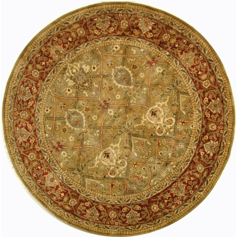 Evie New Zealand Wool Oriental Rug, Round 6'