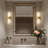 Aleinah 14" Modern Alabaster Mirror Vanity Gold Wall Sconces(Bulbs Included)-1534666064