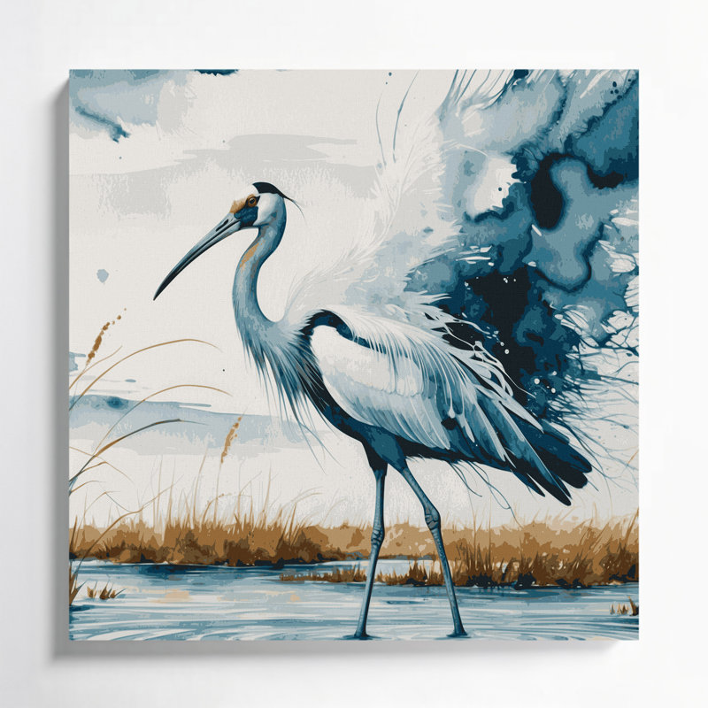 Art animalier sur toile beige, H 12 po x l 12 po