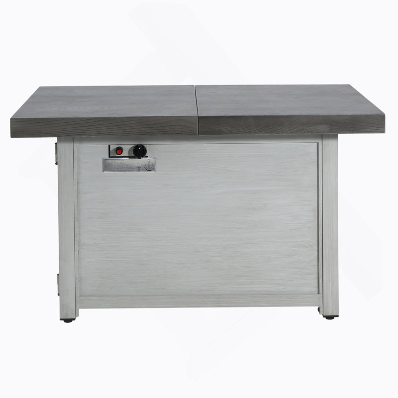 Table de foyer extensible rectangulaire en alliage d'aluminium, 50 000 BTU