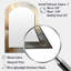 Miroir mural arqué moderne Modern Coastal Beige et Gold River I-1128248875