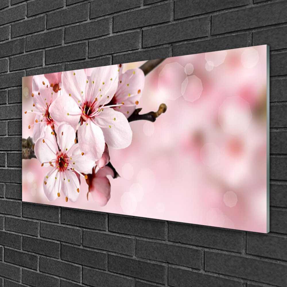 Floral Flowers - Unframed Photograph on Glass