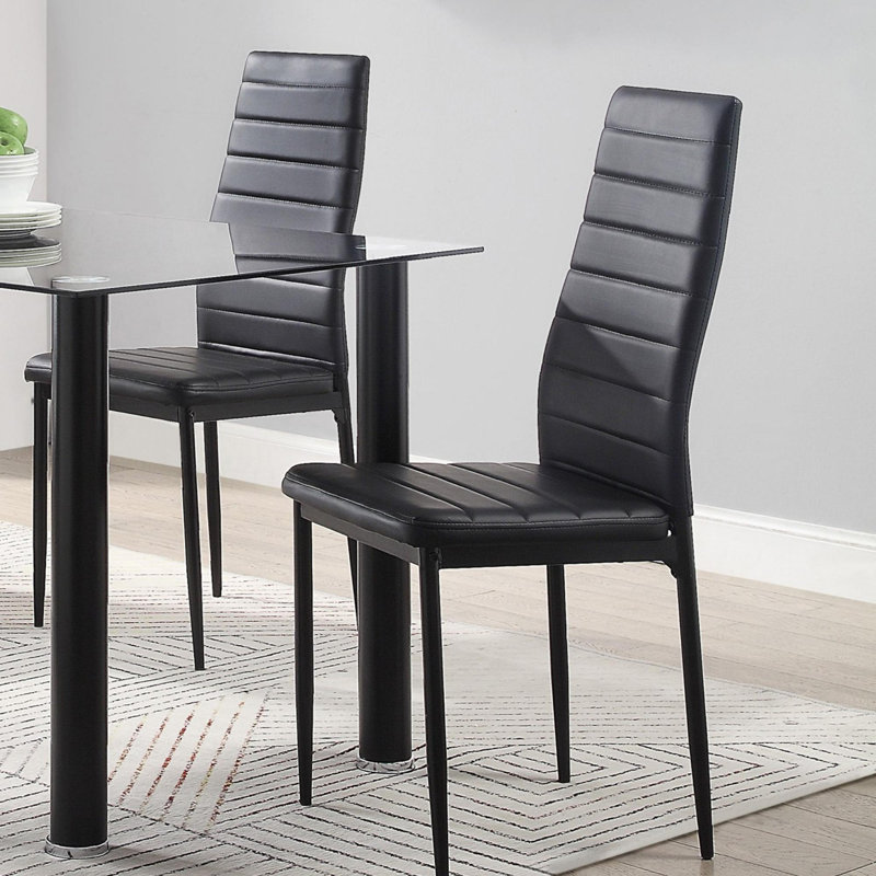 Chaises d'appoint de style moderne avec finition en métal 2 pièces
