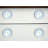 Set of Eight Light Blue And White Ceramic And Metal Drawer Pull Knobs