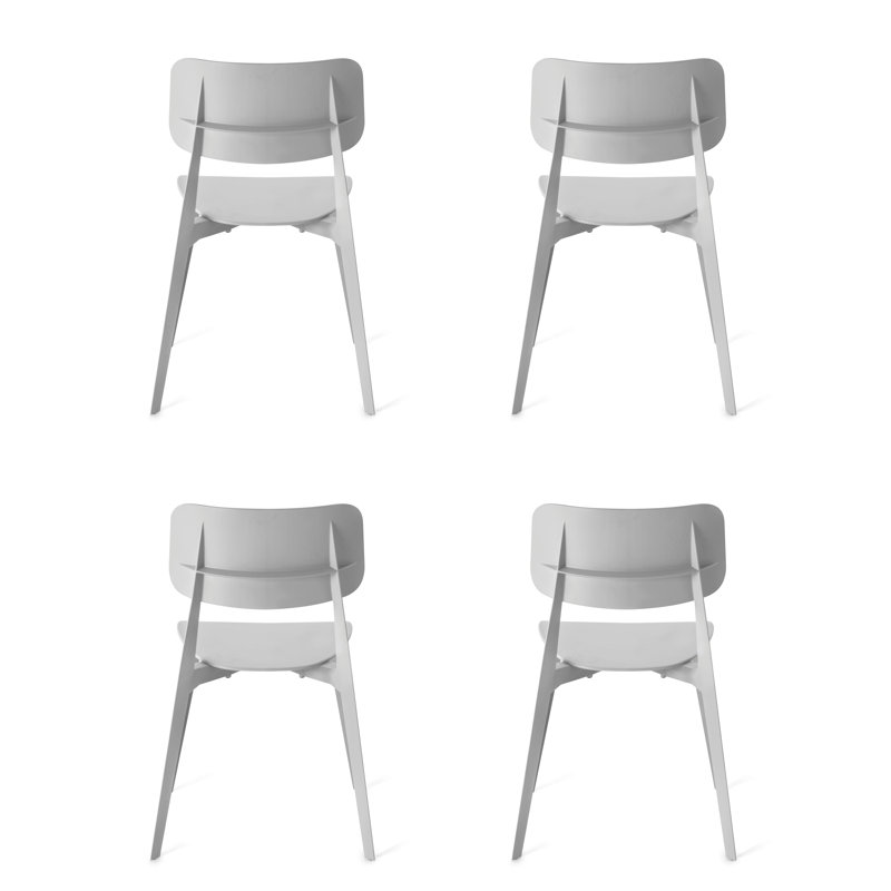 Chaise empilable d'extérieur et d'intérieur Stellar, Gris clair