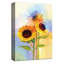 Vibrant Yellow Sunflowers - Bright Watercolor Floral Botanical Large Framed Canvas Print Wall Art-71536559-71536565