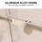 44" - 48" W x 71" H Pivot Swing Semi-Frameless Shower Door with 1/4" (6mm) Crystal Clear Tempered Glass-107686590