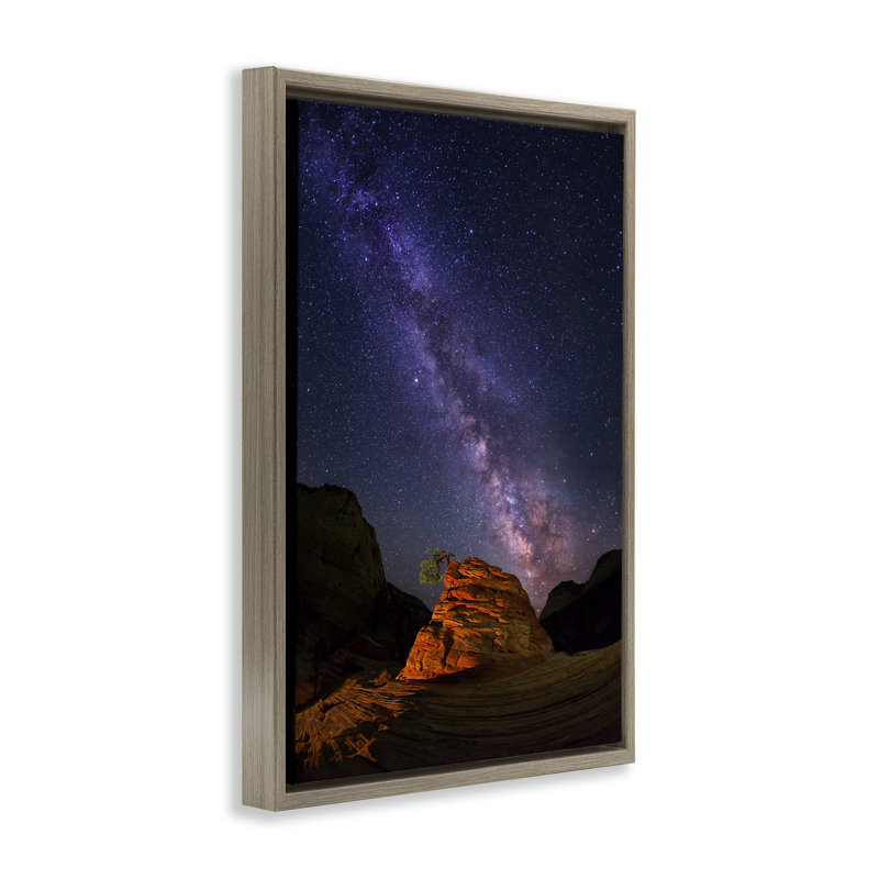 Cadre flottant Milky Way, H 31 po x l 21 po, Cadre flottant orme Montalcino