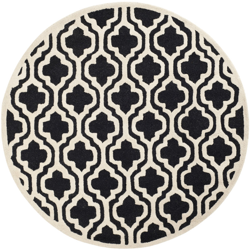 Cambridge Hand Tufted Wool Geometric Rug, Round 6'