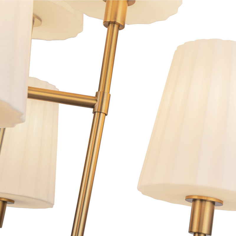 Lustre classique à 8 lumières Tindra, Doré vieilli
